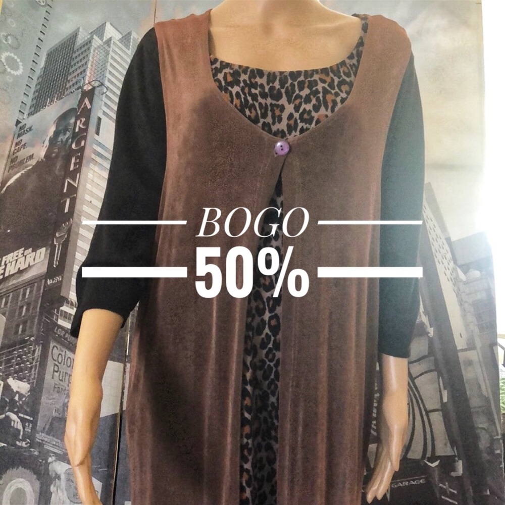 Amanda Vintage 90’s Brown Lycra Vest XL